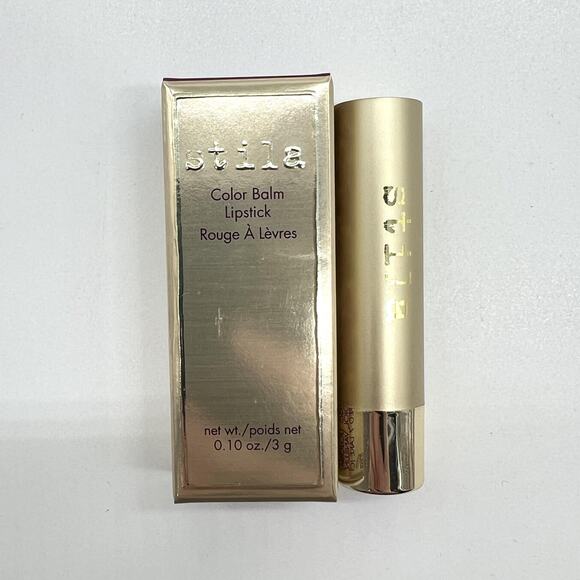 STILA Color Balm Lipstick Elyssa 0.10 oz Rouge À Lèvres Gold Tube Hydrating NEW - Picture 2 of 6